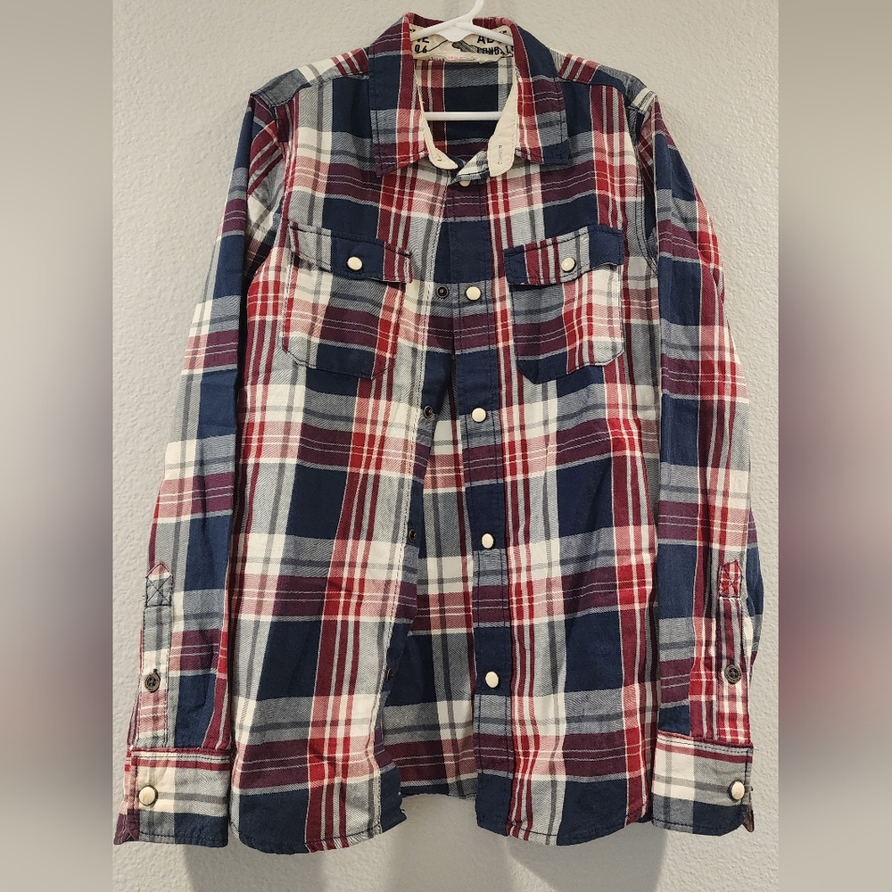 H&M Red and Blue Plaid Kids Shirt